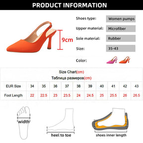 Women's High Heels Singback Pumps Sexy Pointed Toe