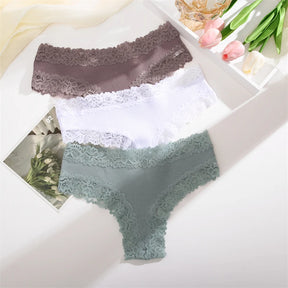 Sexy Lace Cotton Brazilian Pants Women Low Waist Panties Underwear