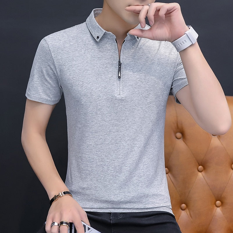 Summer Cotton T Shirt Men Short Sleeve