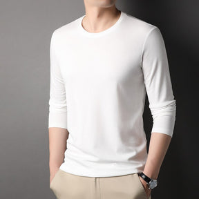 Mens Round Neck Long Sleeve Tops