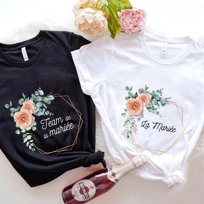 Bride T-shirt Bridesmaid Bridal Wedding Tops