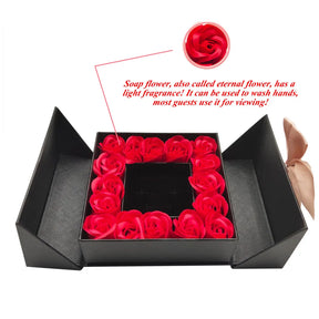 Eternal Roses Gift Box with Design Necklace 100 Languages Love You Birthday Gifts for Her Women Wife Mom Girlfriend Valentines