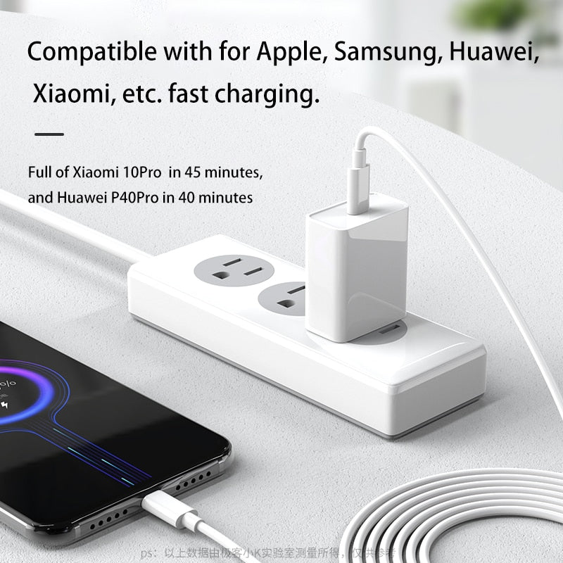 USB C To USB C Cable for Samsung S20 Xiaomi PD 60W Fast Charging Cable for MacBook Pro IPad Pro for iphone Charger Type C Cable